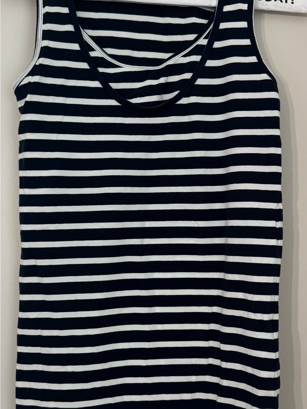 Navy and White Striped Sleeveless Tank Top - Women's
